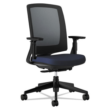 HON® Lota Series Mesh Mid-back Work Chair, Supports Up To 250 Lb, 17.13" To 21.13" Seat Height, Charcoal Seat-back, Black Base freeshipping - TVN Wholesale